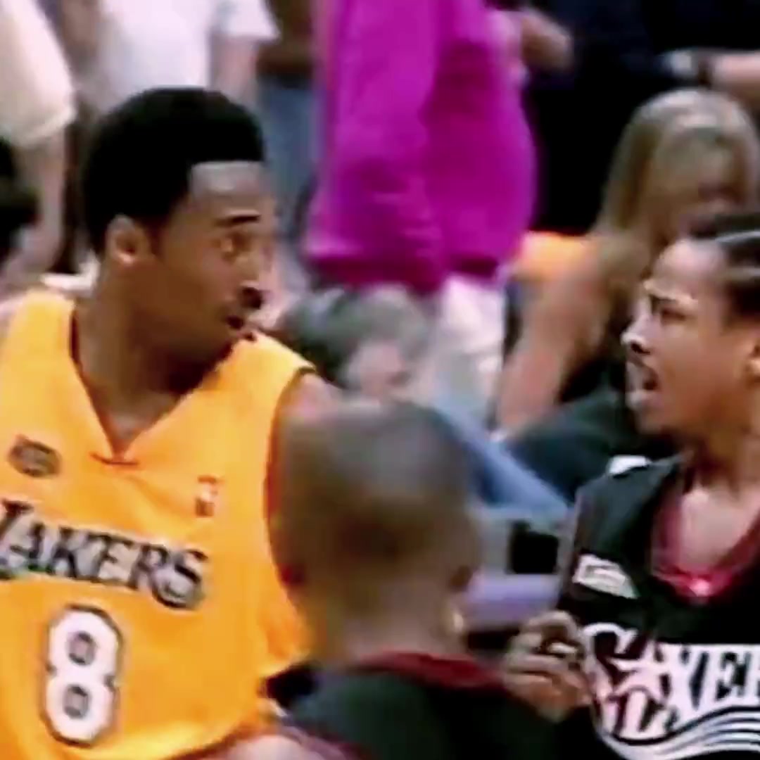 两位好胜的年轻人!艾弗森与科比在01年总决赛互喷垃圾话!